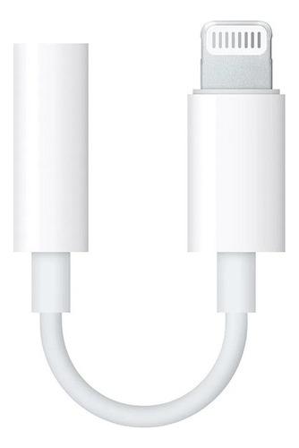 Cable Adaptador Lightning Jack Auriculares Compatible iPhone Color Blanco
