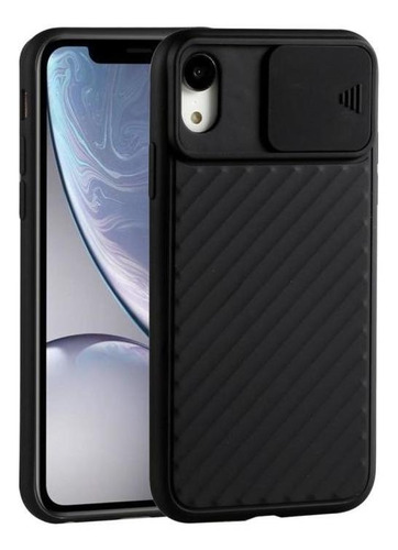 Carcasa C/negro Con Protector De Cámara Para iPhone XR 