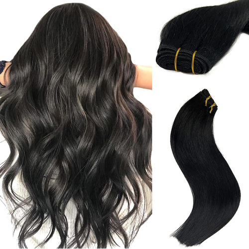 Extensiones De Cabello Humano 100% 100gr 20in Negro Azabache