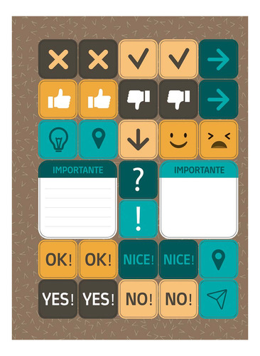 Planificador de horarios Kraft Square Jandaia Planning, 80 hojas