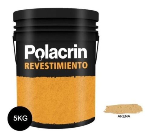 Imagen 3 de 10 de Revestimiento Acrilico 5kg T/gruesa Polacrin Arena