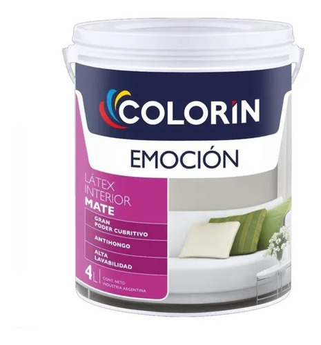 Emocion Mate Colorin Latex 4 Lts | Pinturerias Devoto