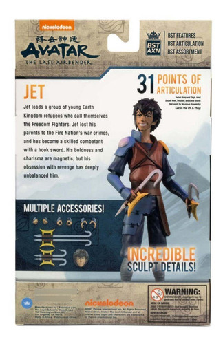 Figura Articulada Jet-avatar The Last Airbender-bst Axn
