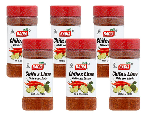 Pack X 6 Chile & Lima 184g Sin Gluten Vegano Kosher Badia