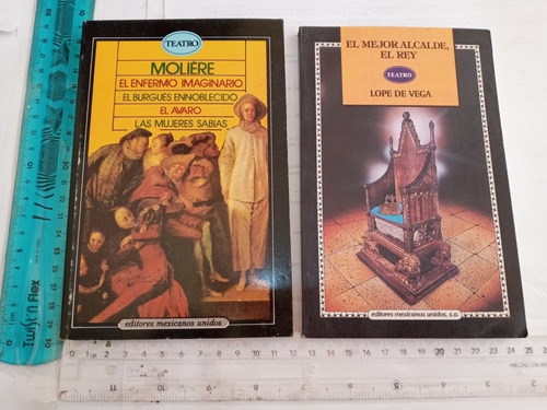 2 Libros Lope De Vega El Avaro Moliere Emu 