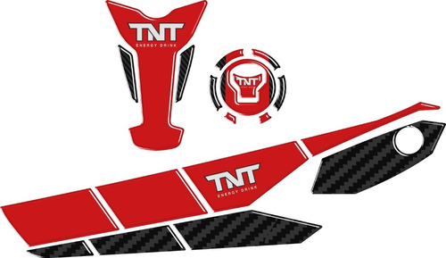 Adesivo 3d Protetor Tanque Bocal Escape Fan Titan 160 Tnt