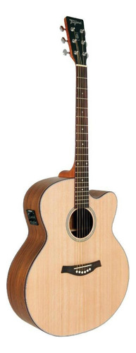 Violão Tagima Walnut Six Jumbo Elétrico Natural