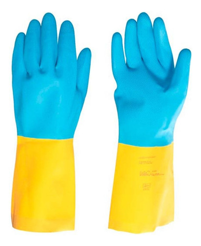 Luva Latex/ Neoprene Xg Amarela/azul Vonder