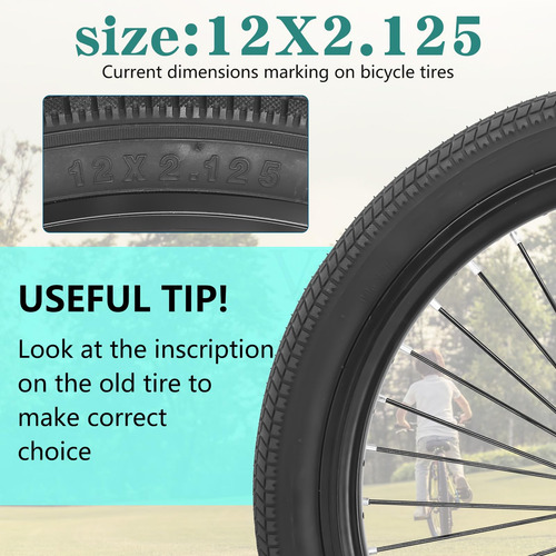 Pack De 2 Llantas Para Bicicleta Niños 12 A 20 Pulgadas Negro