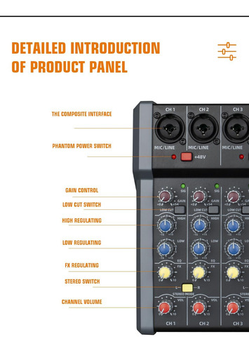 Mezclador Profesional Weymic A60 Para Grabar Dj Stage Karaok