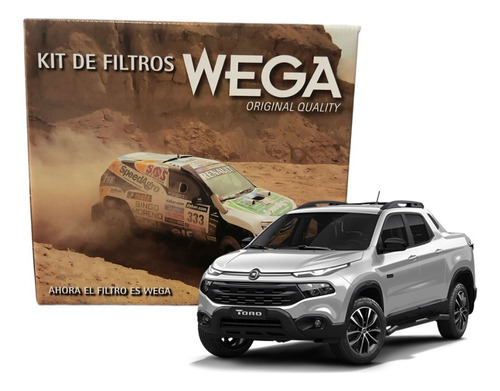 Kit 4 Filtros Wega Fiat Toro 2.0 16v Multijet Diesel