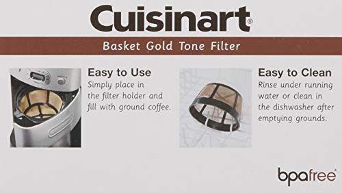 Filtro De Café De Tono Dorado Cuisinart Gtf-b, Cesta, Molino