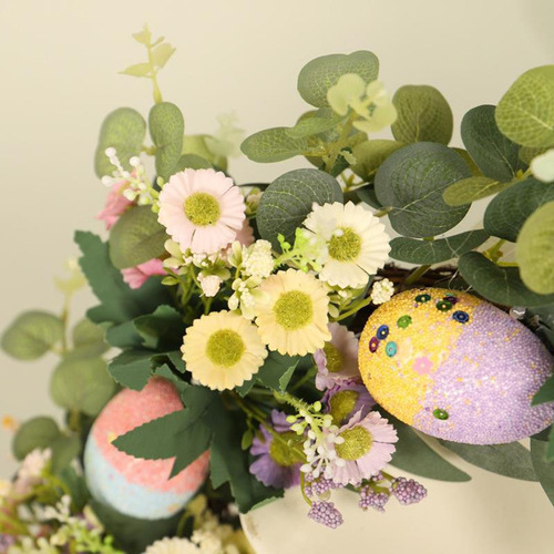 Guirnalda De Margaritas De Conejo De Pascua Artificial Para