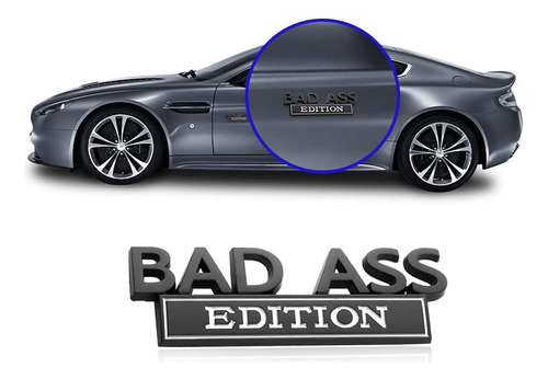 Emblema Ziciner Car Bad Ass Edition, Calcomanía 3d Para Guar