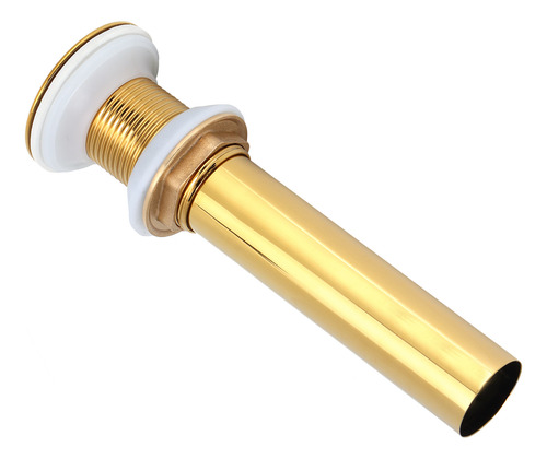 Desagüe Para Lavabo De Baño Dorado Sin Desbordamiento, Grifo