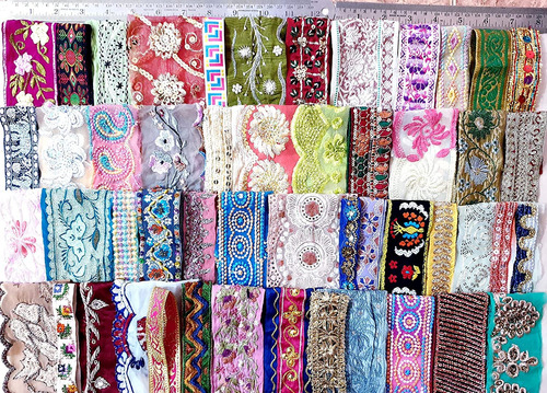 Fabrics Crafts Cinta Encaje Vintage Antigua Ribete Sari 50