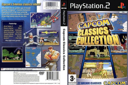 Capcom Classics Collection 1-2 Para Play Station2 + 42 Jogos