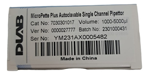 Micropipeta Dlab Volumen Variable Autoclavable