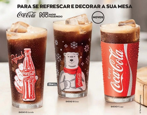 Copos De Vidro Colecionáveis Coca - Cola 264 Ml Cor GARRAFA COCA-COLA