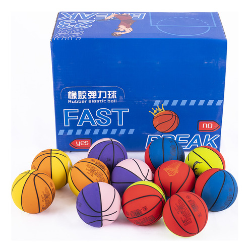 Pelota Goma Mini Basketball X 12 Unid Sorpresitas