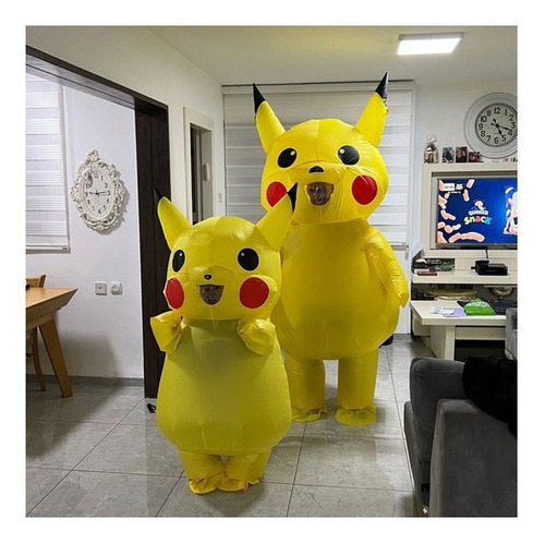 Disfraz Inflable Amarillo Mascota Pikachu Anime Cosplay