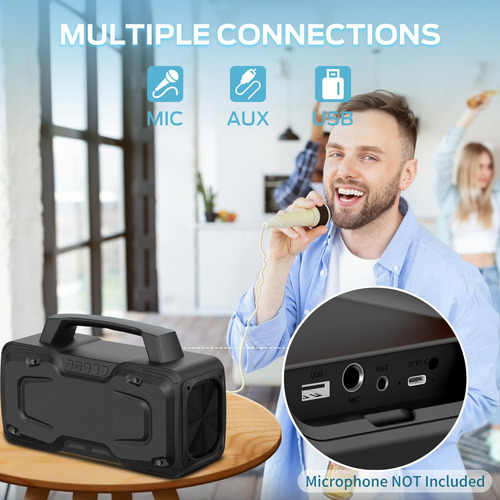 Bugani Altavoces Bluetooth, 80w Potente Altavoz Inalámbrico