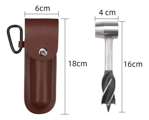 Y1m Barrena De Mano De Acero Taladro De Madera Manual Marrón