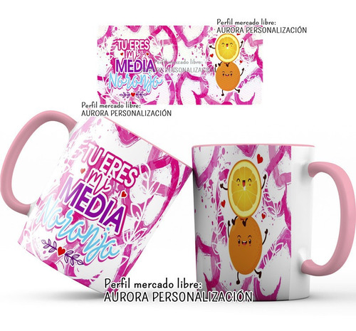 Mug  Oreja Rosada Taza Amor San Valentin Regalo Pareja 24