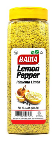 Especie Condimento Badia Pimienta Limón Lemon Pepper 680gr