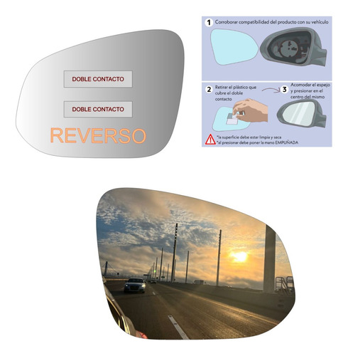 Luneta Espejo Retrovisor Toyota Hillux 2014-2021 Rh