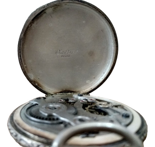 Reloj De Bolsillo Primer Guerra Jura Watch Funcionando (Usado)