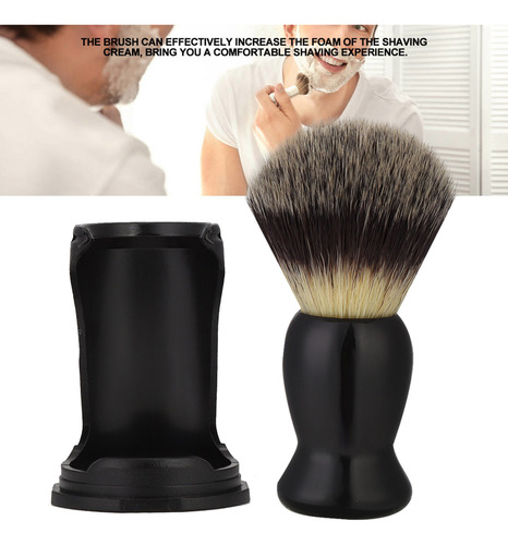 Porta-escova De Barbear Suporte Acrílico Preto Beard Tool Be