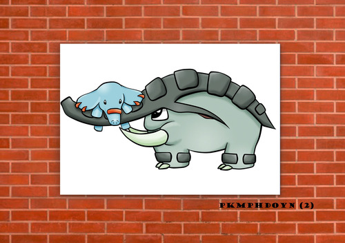 Cuadros Poster Pokemon Phanpy Evolucion 33x48 (oyn 2)