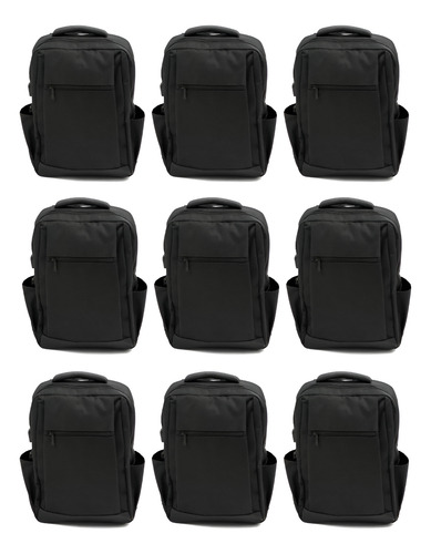 Mochila Wooch Personalização Passeio 15.6 Preta Cor Preto Desenho Do Tecido Lisa