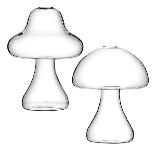 Dsv Conjunto De 2 Vasos De Vidro De Cogumelos, Recipientes