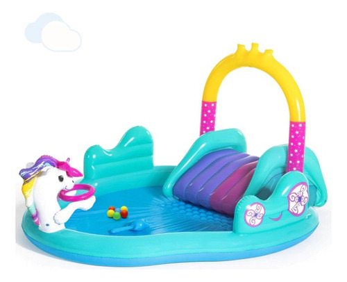 Pileta Niños Bestway Inflable Play Center Unicornio