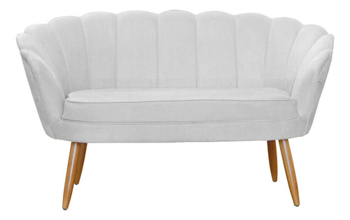 Namoradeira Decor Pétala Corino Branco Lindíssima