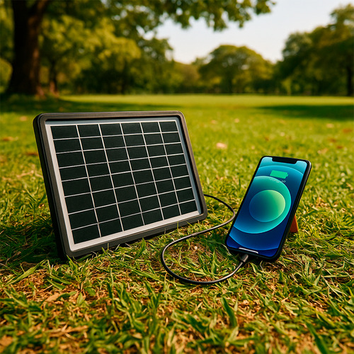 Placa Painel Solar Carregador De Celular Usb 15w Portátil