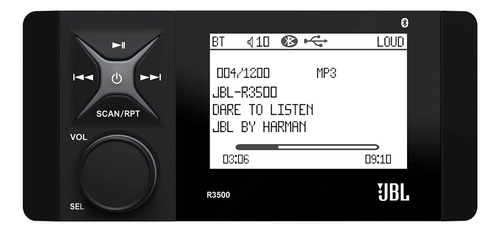 Rádio Receiver Marinizado Jbl Wake R3500 + Conector Original