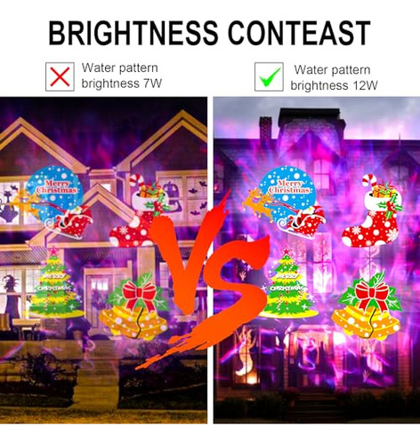 Proyector Navidad Led Exterior, Control Remoto, Resistente A