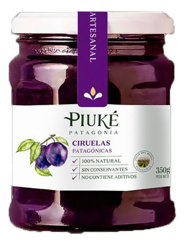 Mermelada De Ciruelas Naturales Patagónicas Piuké 350 Gr.