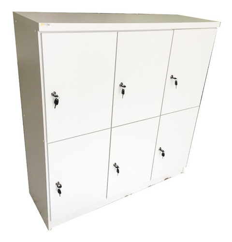 Guarda Volume Locker Em Madeira 6 Portas Mdf 15 Mm