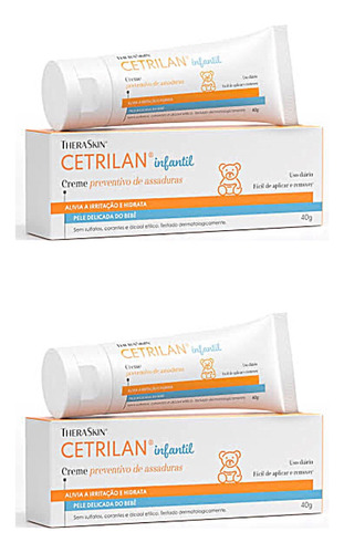 2 - Cetrilan Creme Protetor Previne Assaduras 40g. Theraskin