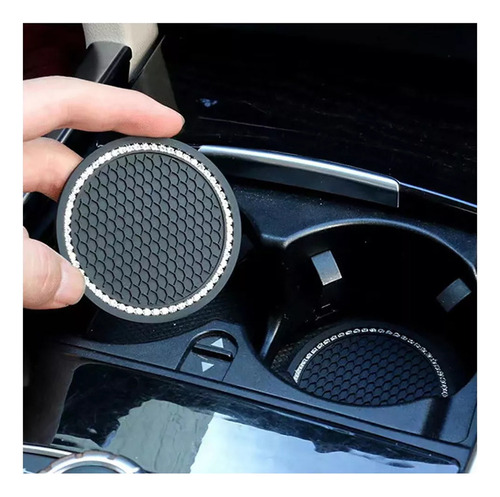Porta Vaso Auto Silicon Protector Tapete Antideslizante Set