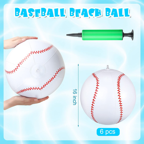 Pelota De Béisbol Inflable Zhanmai De 40 Cm Con Bomba, Paque