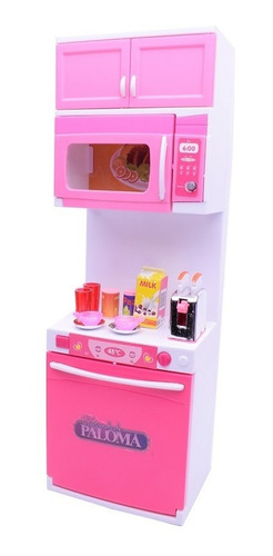 Imagen 3 de 9 de Cocina Con Microondas Linea Paloma O Barbie - El Duende Azul