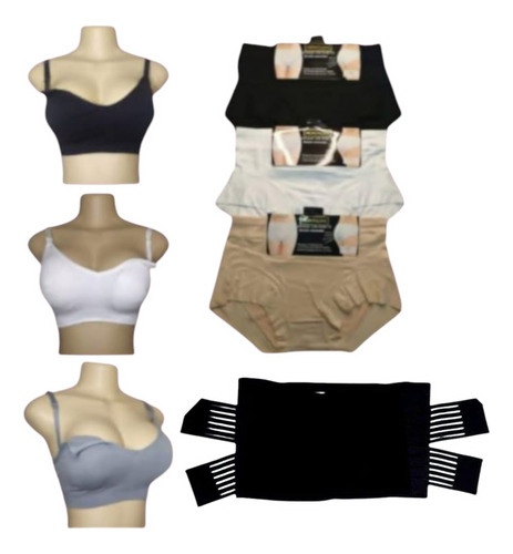 Pack Sostenes Lactancia Faja Batas Camisolas Calzones