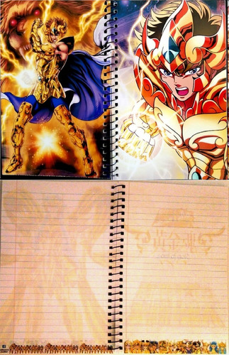 Cuaderno Saint Seiya Gold Caballeros Zodiaco Libreta