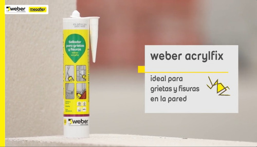Selante acrílico branco Weber Acrylfix 425g de rachaduras e fissuras
