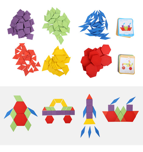 Bloques Geométricos Tangram Children, 155 Unidades, Con Form